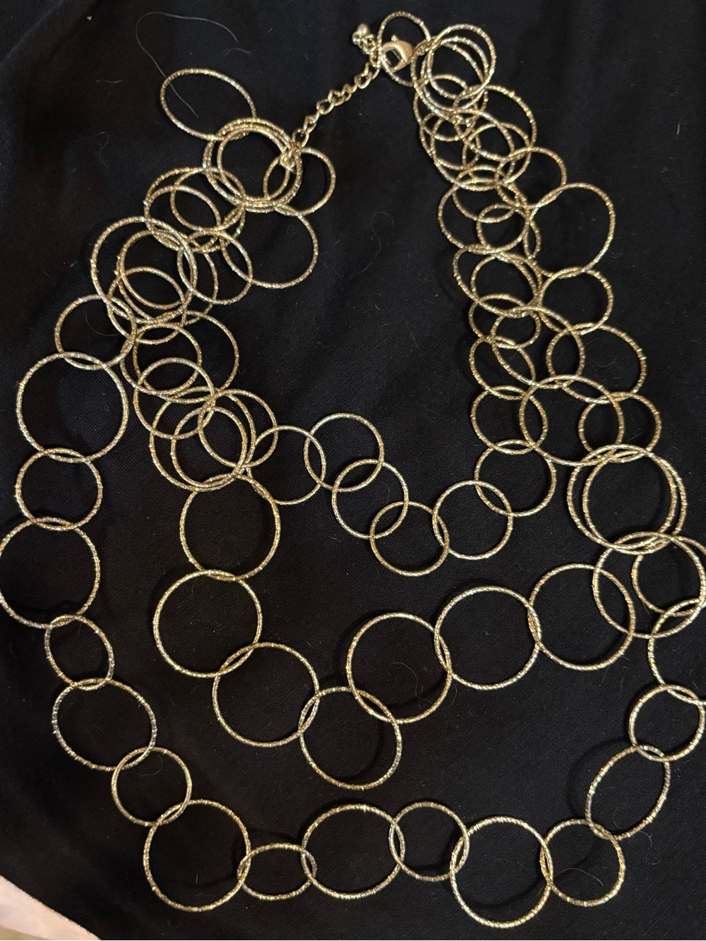 Gold Multi-Ring Layered Necklace - Women Jewelry